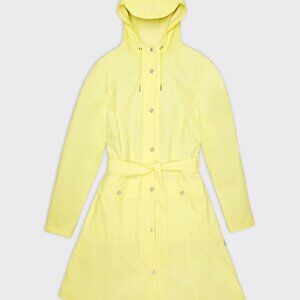 NEW | Rains Curve W Women's Trench Waterproof Rain‎ Jacket Straw Yellow Small